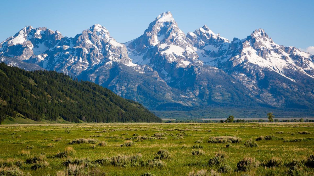 The Grand Teton Range near Teton Village, WY.