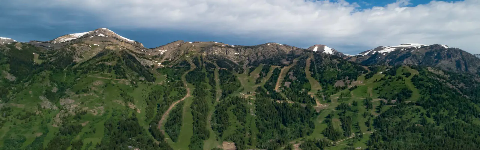 Ski slopes at the Jackson Hole Mountain Resort near Teton Village, WY.