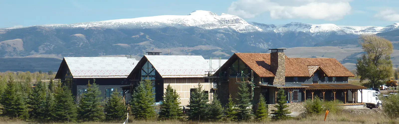 Residences being build in Teton Village, WY.