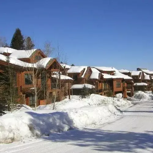 Entryway at a residence in Teton Village, WY.