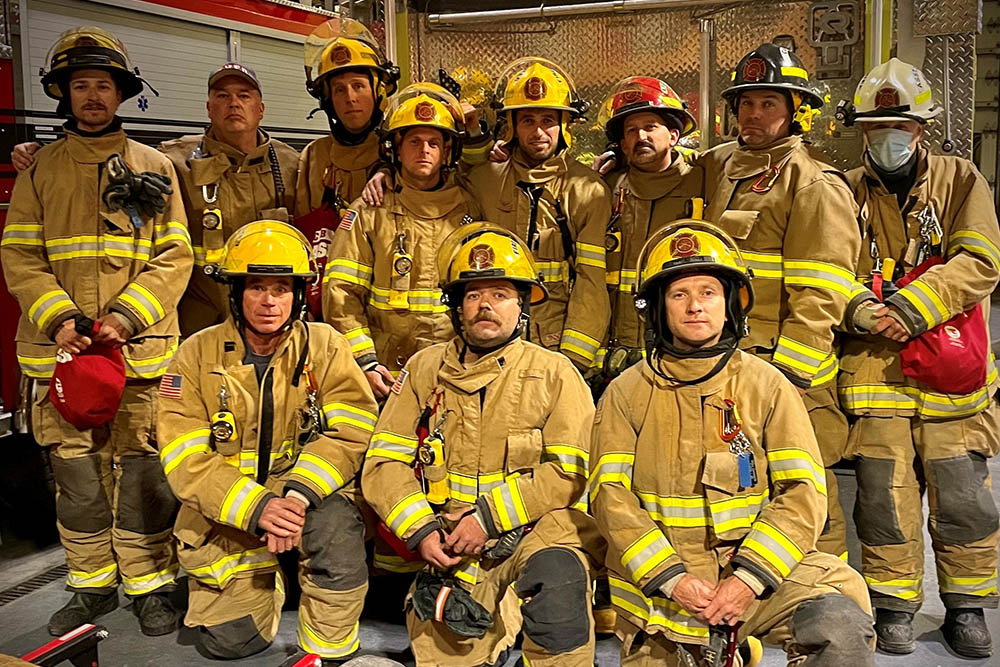 Volunteer firefighters at the Teton Village Fire Department in Teton Village, WY.