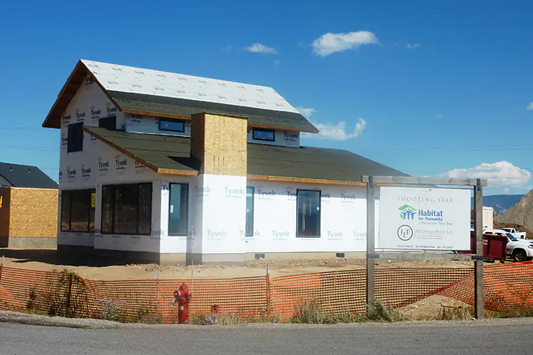 A residence under construction in Teton Village, WY.