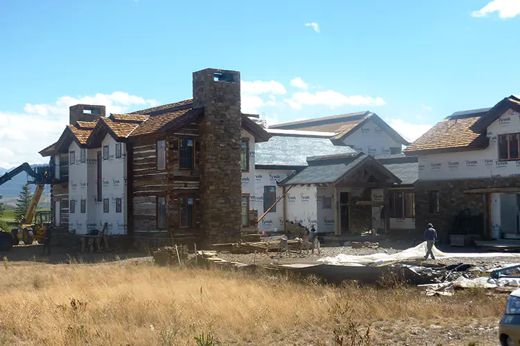 Residences under construction in Teton Village, WY.