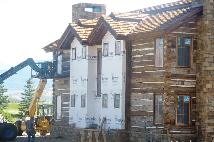 Equipment at a residential construction project in Teton Village, WY.